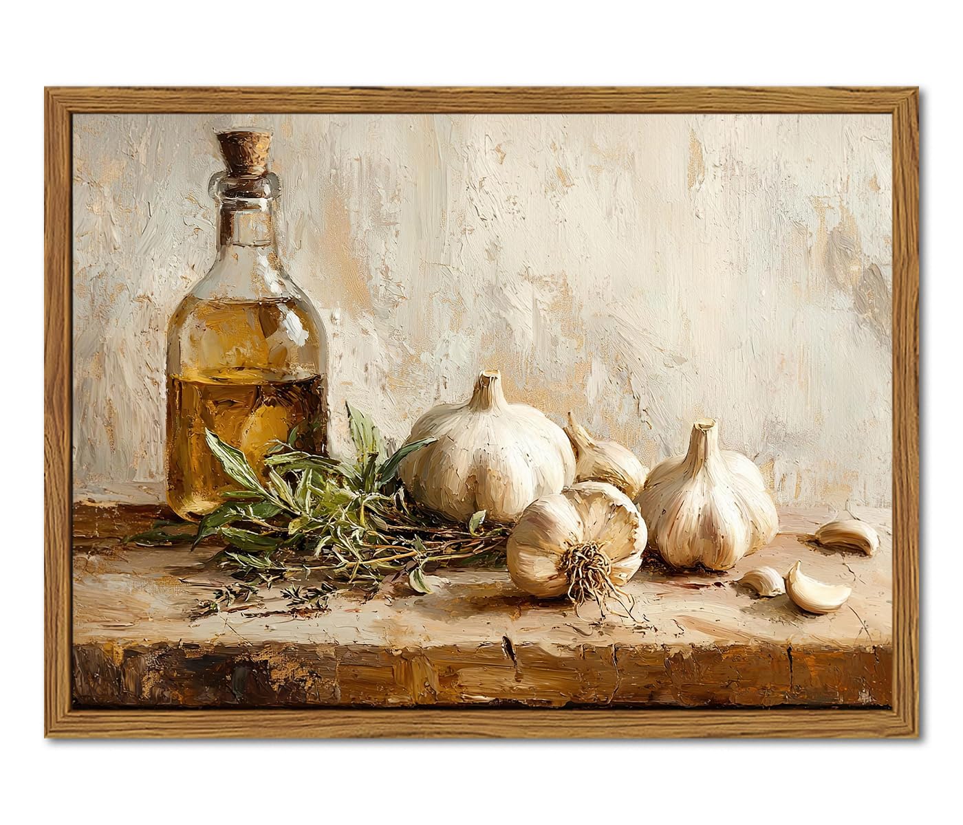 Framed Vintage Kitchen Canvas Wall Art