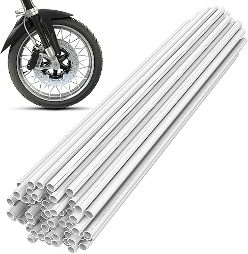 KEMIMOTO Cubiertas para radios de motocross, 72 unidades, ajuste universal de tubería para ruedas de 8 a 21 pulgadas, envolturas de llantas de