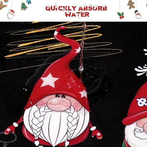 Miniatura 6 de ASPMIZ Juego de 2 alfombras y tapetes de baño de Navidad, juego de 2 alfombras de baño de árbol de Navidad de invierno, lavables, absorbentes,