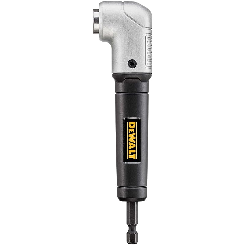 DEWALT Impact Ready 1.5 in Right Angle Drill Attachment, Magnetic Compact Ergonomic 90 Degree Drill Adapter (DWARA120) 1 Count (Pack of 1)