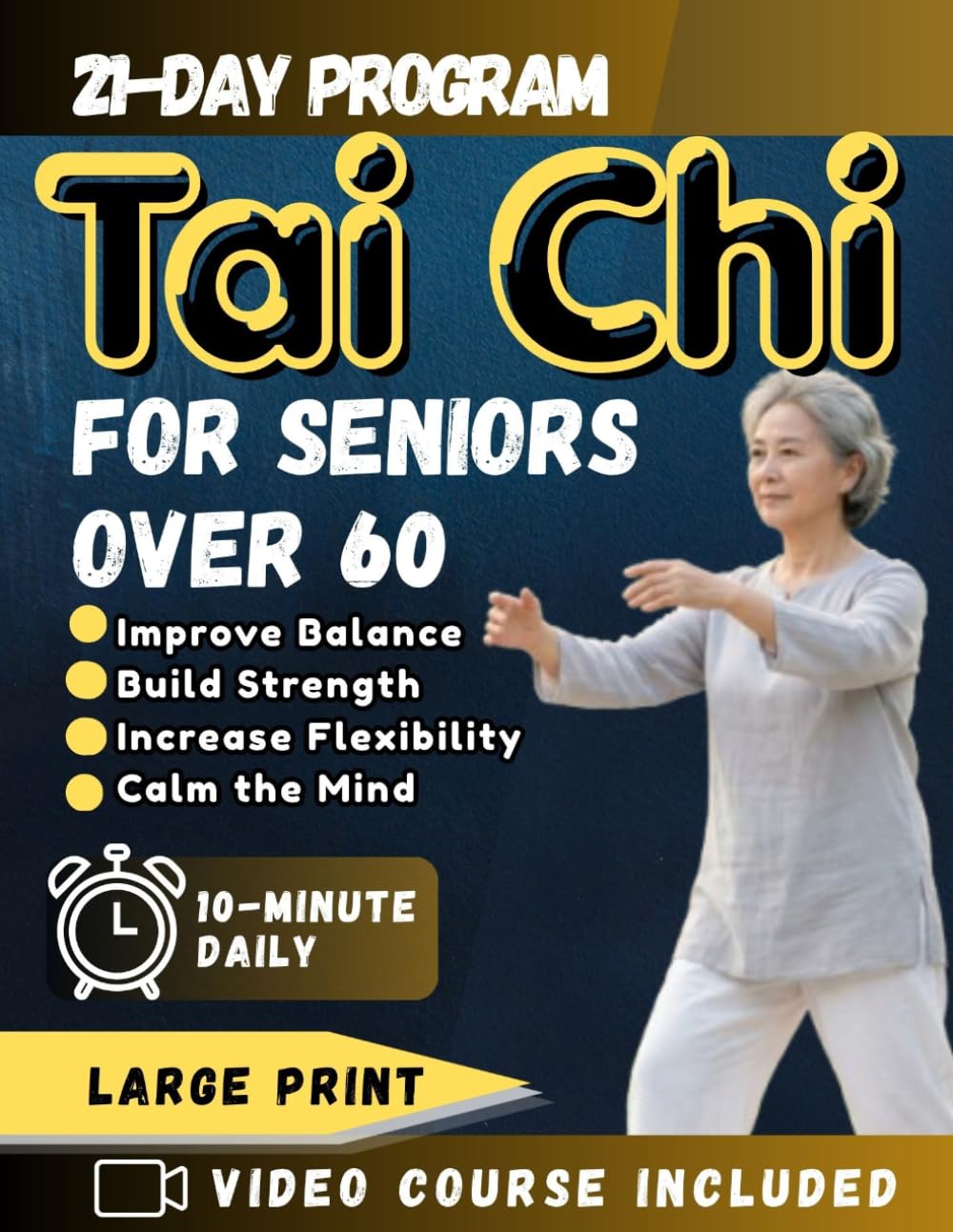 10-Minute Tai Chi for Seniors Over 60: A Simple and Safe 10-Minute Daily Routine to Improve Balance, Build Strength, Increase Flexibility, and Calm the Mind for Seniors Over 60