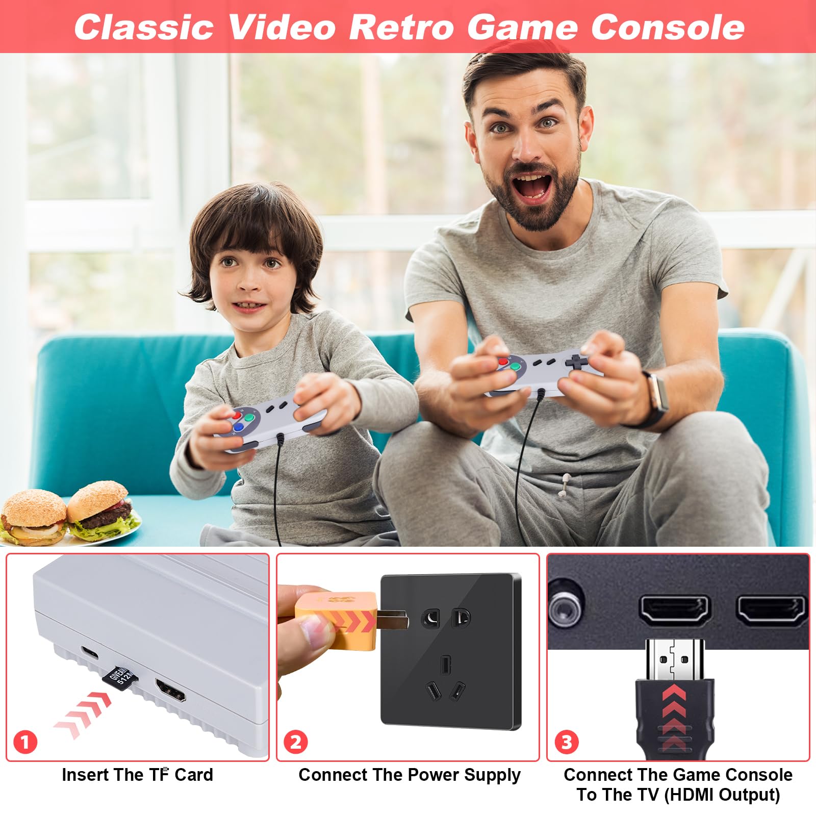 Amazon.co.jp: クラシックビデオレトロゲーム機 HDMI出力プラグアンド 