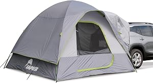 Napier Backroadz SUV Tent | 10' x 10' Vehicle Camping Tent | Fits All CUVs, SUVs, and Minivans​ | Sleeps 5 | Spacious, Durable, Easy Set-up | Gray/Green | Model 19100
