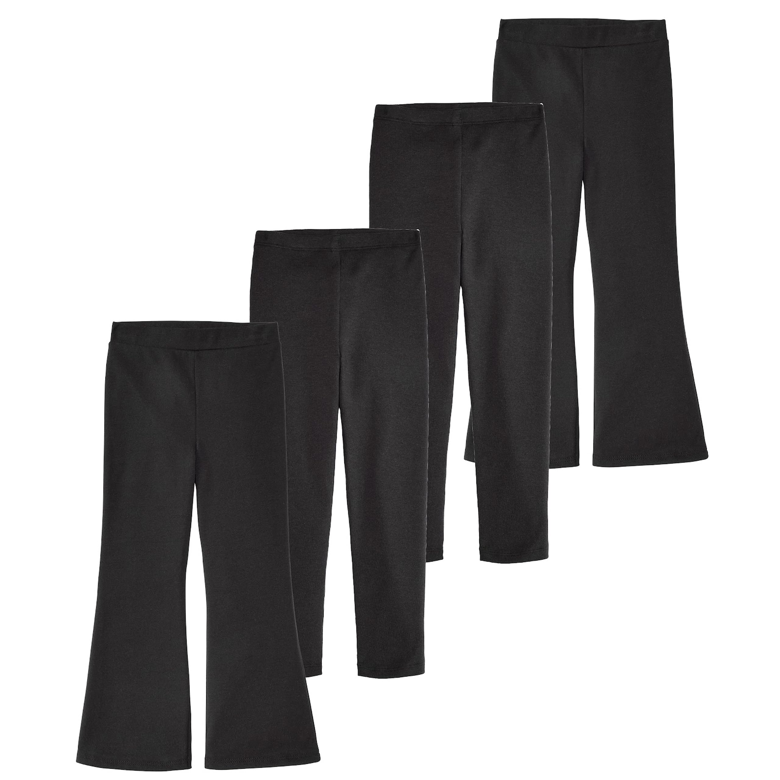 Garanimals Baby Toddler Girl Flare Bottoms - Machine-Washable Kids Clothes - Size 0-6T - 4 Pack