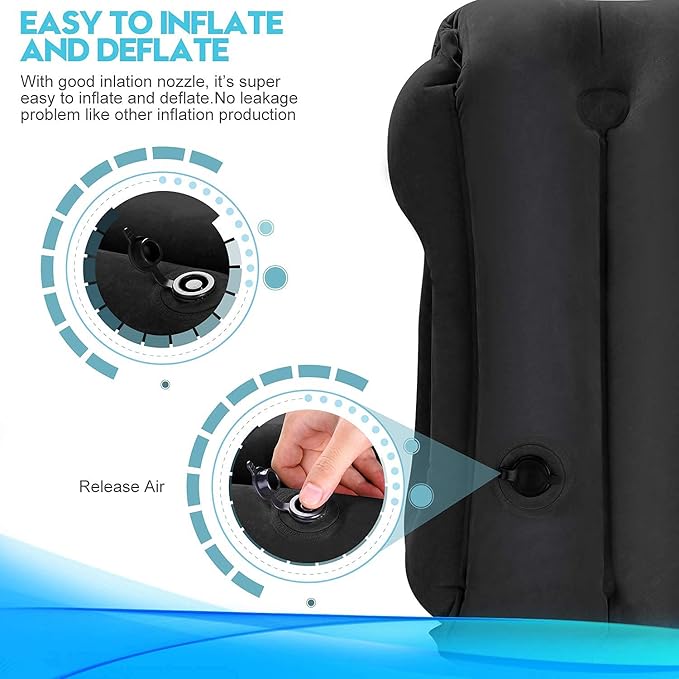 Almohada Inflable de Viaje, Soporte para Cuello y Cabeza miniatura 5