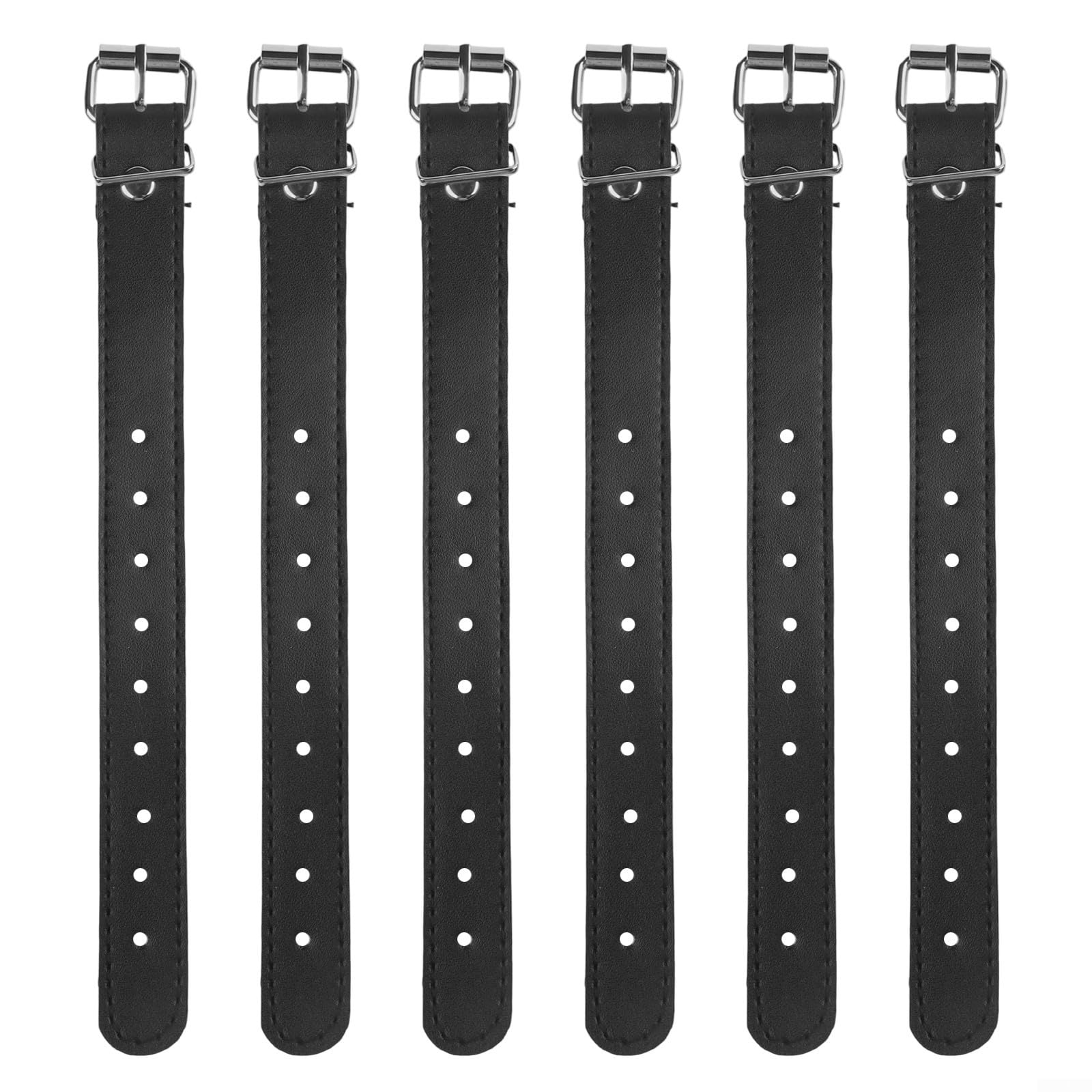 6 cinghie regolabili in pelle PU per cestino della bicicletta, 22,5 cm, per manubrio anteriore della bicicletta, cintura di carico per bambini e adulti, scatole portaoggetti e staffe per scooter,