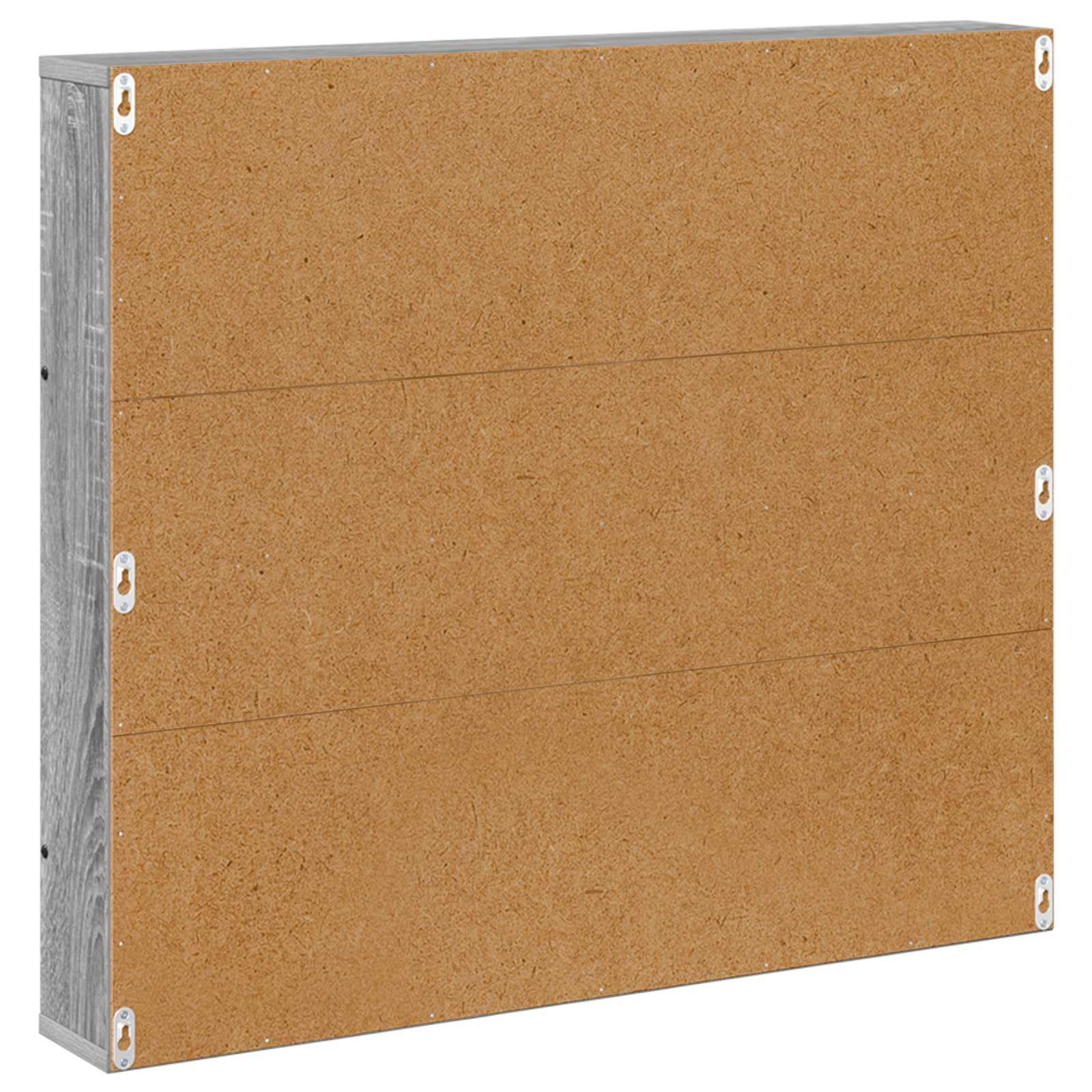 Scaffale portariviste da parete grigio sonoma, 80 x 12 x 70 cm, mensola da parete salvaspazio per opuscoli e libri, in legno