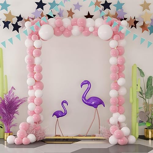 Kit de arco de globo cuadrado dorado de 5 pies para decoración de fiestas, círculo de boda, arco de flores, soporte para anillo