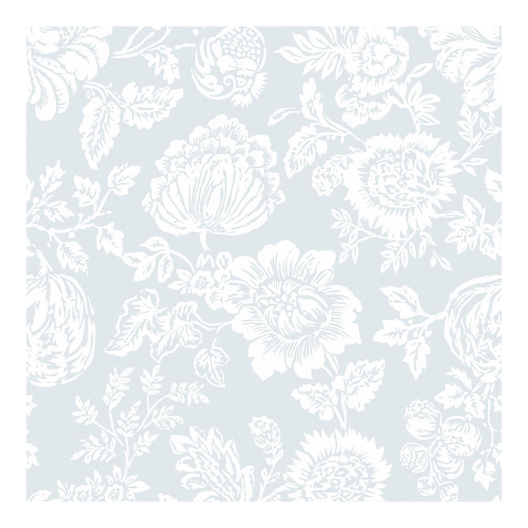 Graham & Brown Shabby Chic by Rachel Ashwell Stipple Blue Floral Wallpaper | Paste The Wall | Blue Floral | Eco-Friendly