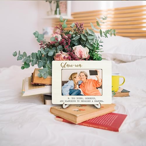 Miniatura 5 de Marco de fotos de regalos glamorosos para abuela, de 4 x 6 pulgadas, regalos para abuela de nietos, regalo de abuela para cumpleaños, Navidad,