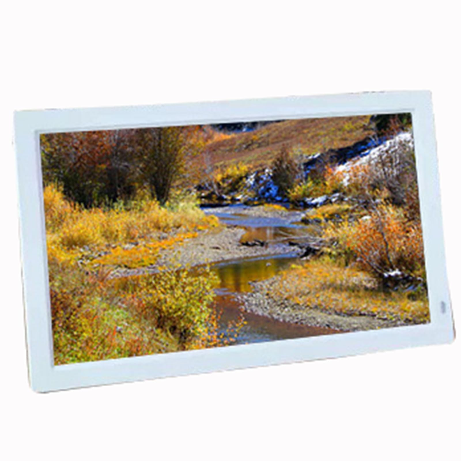 MYUYEE 24-Inch Ips Hd Digital Photo Frame - All-Around View Advertising Display (White)