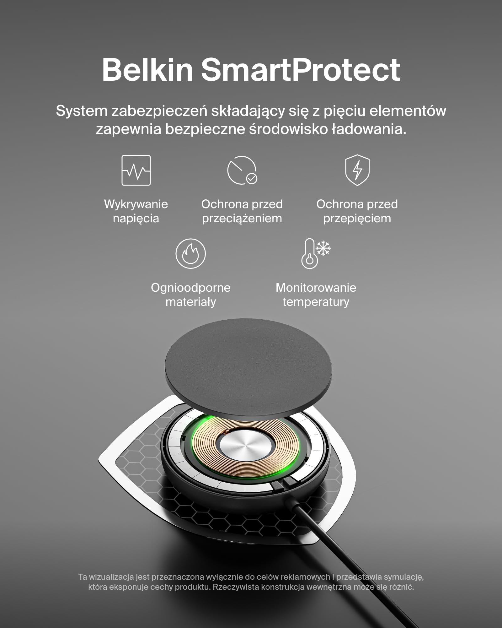 Belkin magnetyczna bezprzewodowa podkładka ładująca 15 W z podstawką – zgodna z MagSafe ładowarka Qi2 do urządzeń iPhone serii 16, Samsung Galaxy serii S25, AirPods zasilacz w zestawie – czarna