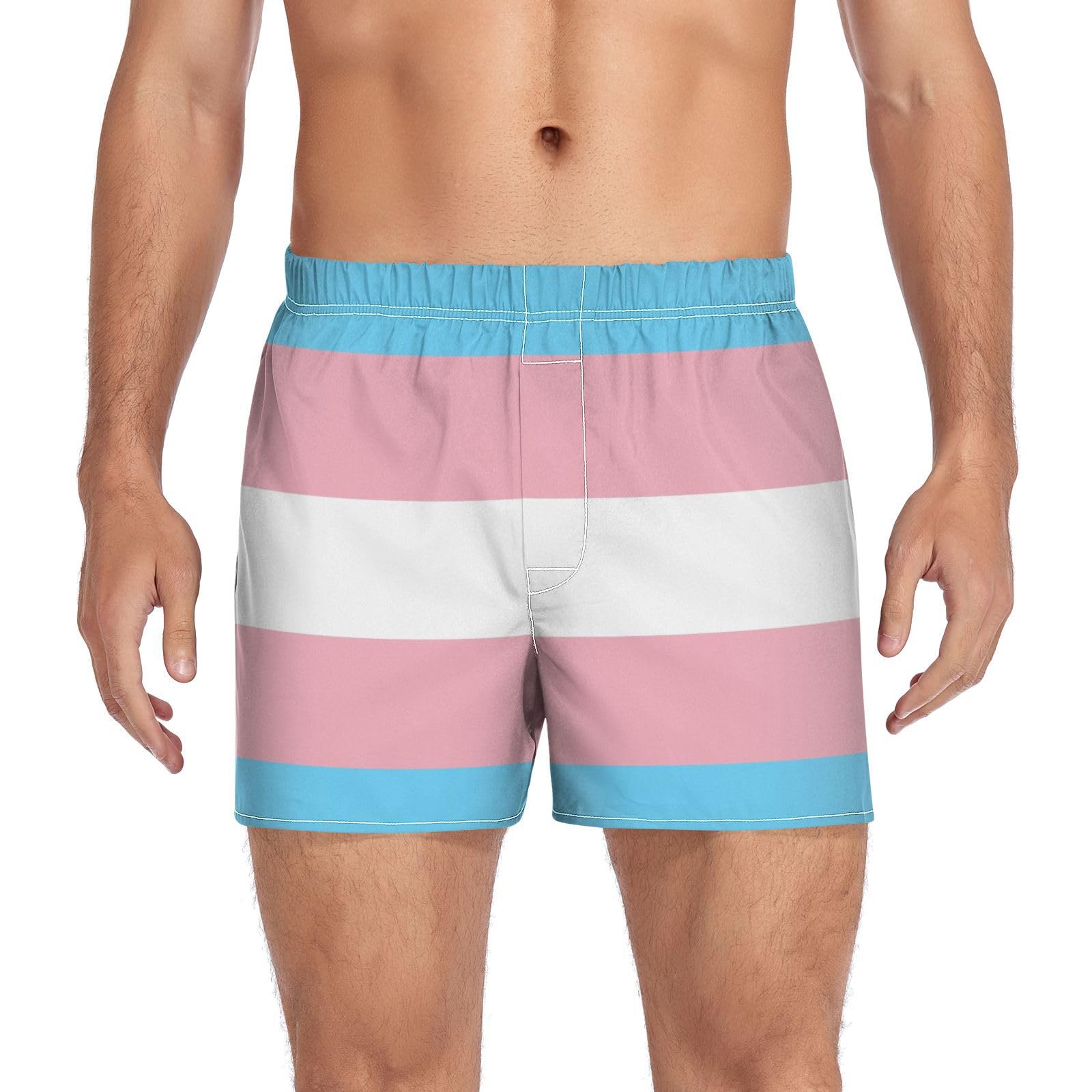 Dallonan Men's Boxer Shorts Men's Underwear Brief Breathable Casual Boxer Flag Pattern