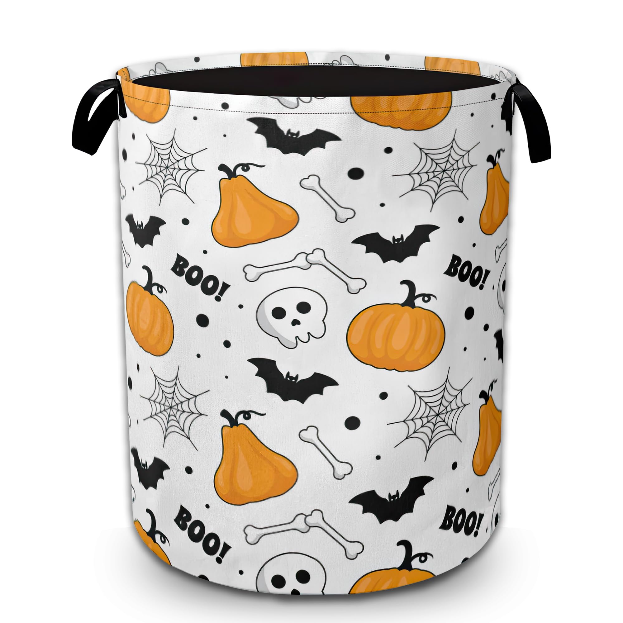 Halloween Laundry Hamper Girls Kids Laundry Basket Pumpkin Spider Nursery Waterproof Collapsible Storage for Bedroom Bathroom Toy Dirty Clothes Organizer Washing Baskets