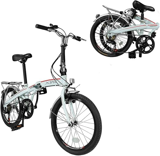 Xspec 20" 7 Speed Folding Compact City Commuter Bike (NOT an Electric Bike)
