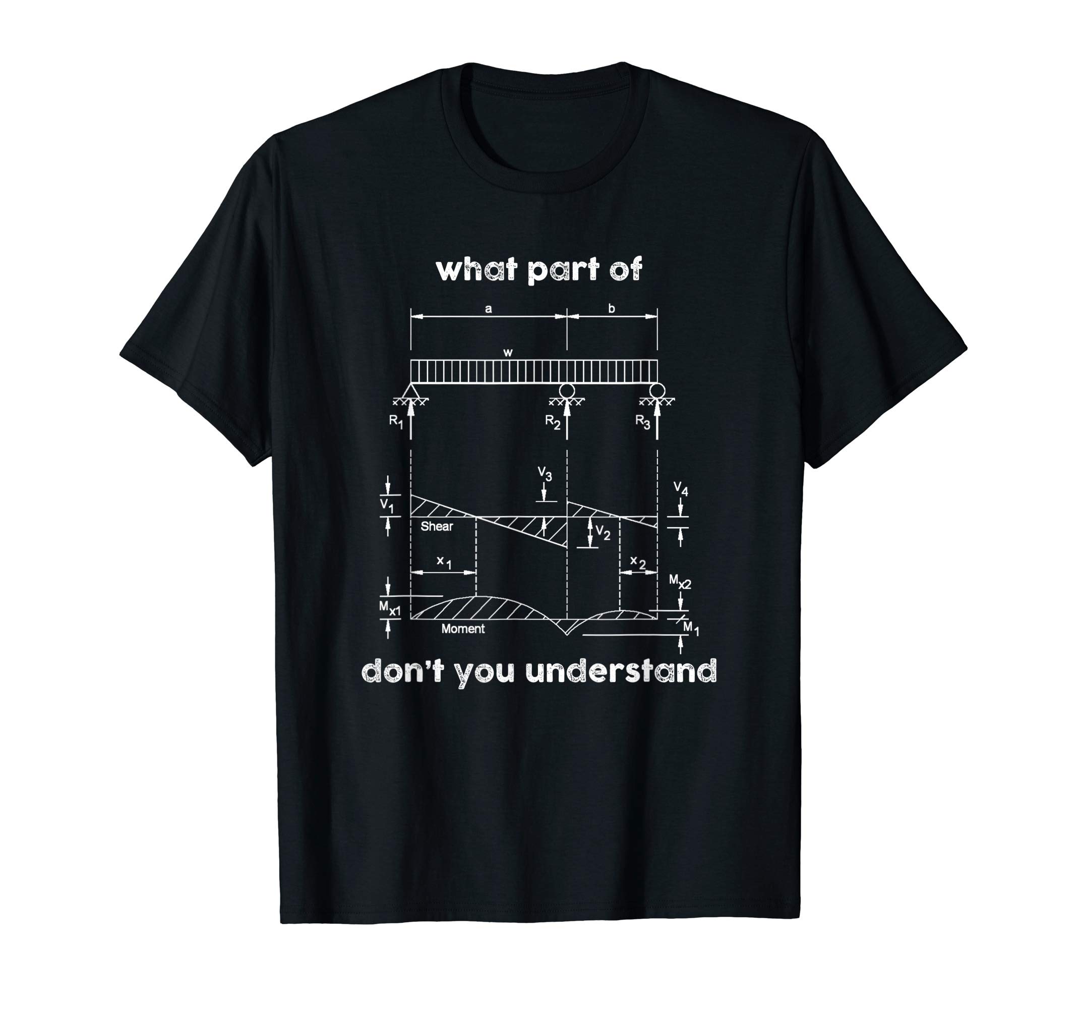 Funny Civil Engineering T-shirtFunny Civil Engineering Continuous Beam T-Shirt