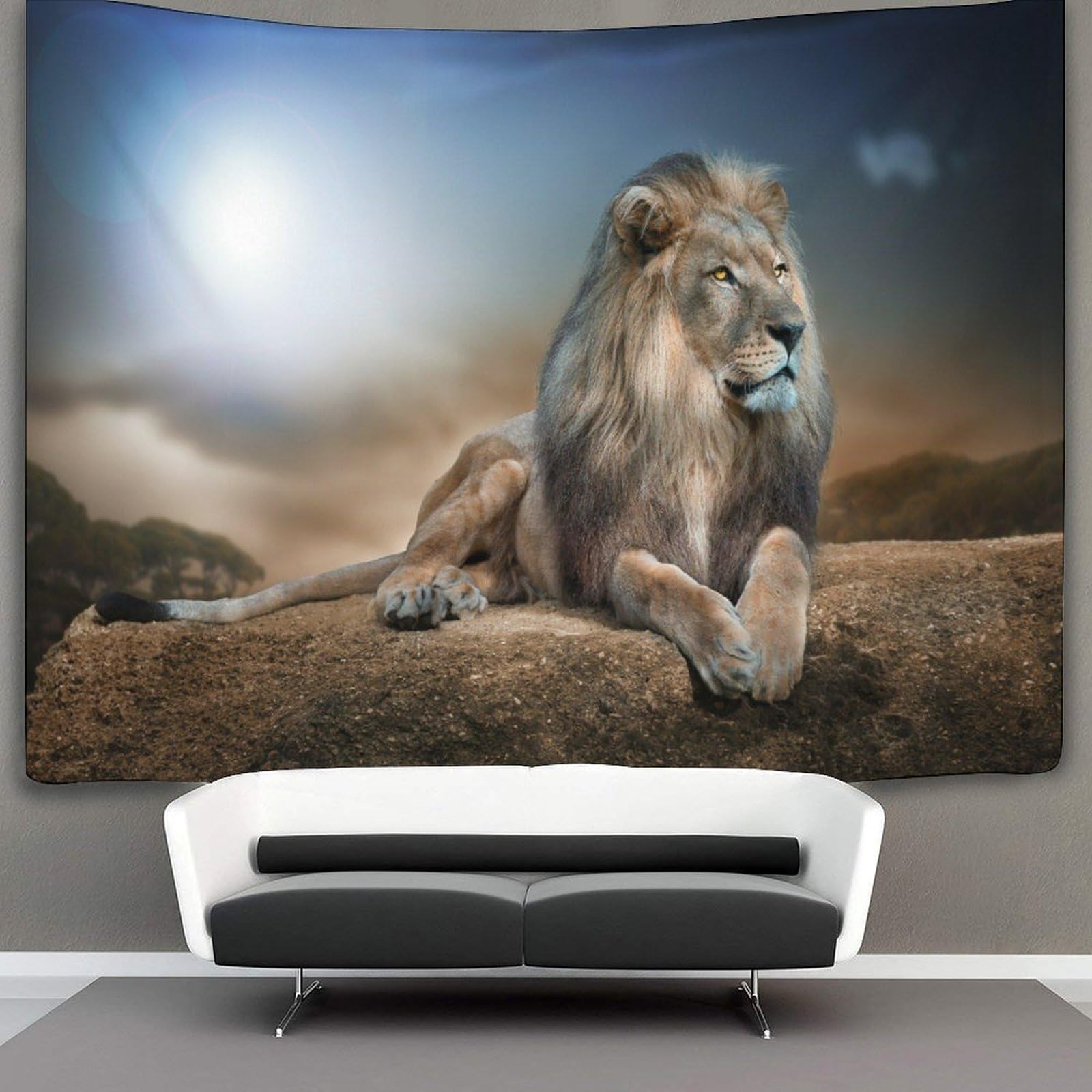 kaiyun Lion Decor Tapestry,Animal Wall Art Tapestries Wall Hangings for Living Room Bedroom Dorm 150cmx200cm