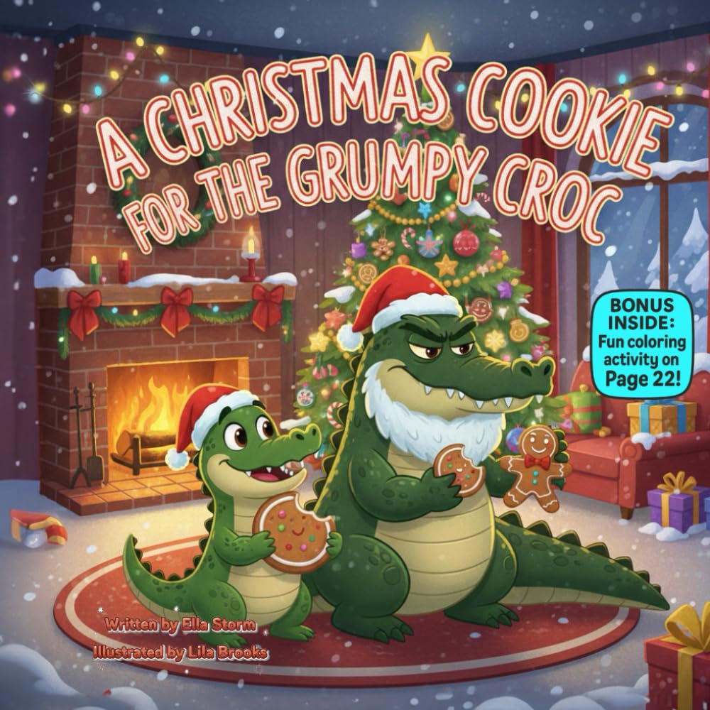 A Christmas Cookie for the Grumpy Croc: A Sweet Rhyming Holiday Story About Kindness, Sharing, and Changing a Grumpy Mood