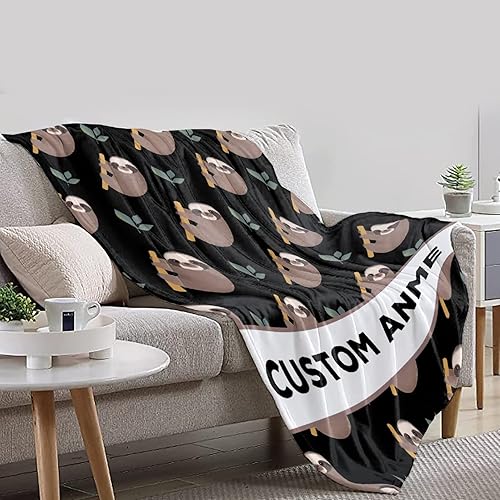 Miniatura 7 de BIGGER BLANKET Mantas personalizadas de perezoso que añade tu propio texto, acogedoras y ligeras, mantas decorativas de felpa para perros, gatos,