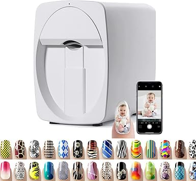 3D Nail Art Printer - Portable & Compact Design, Multifunctional Gel Polish Machine for Home DIY & Salon Use Perfect for Nail Artists, Manicurists & Enthusiasts