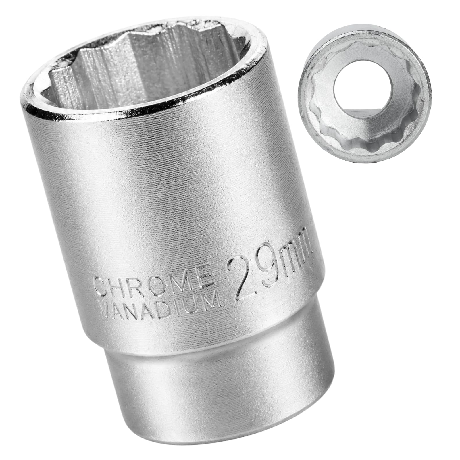 FortuneGlobe 29mm 3/4" 12-Point Socket for 3/4 Key 29mm CR-MO (Whtie)