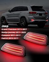 Vista 7 de Luces Reflectantes LED para Parachoques Trasero Compatibles con Luz Antiniebla para Jeep Compass 2011-2017, Conjunto de Luces para Grand Cherokee