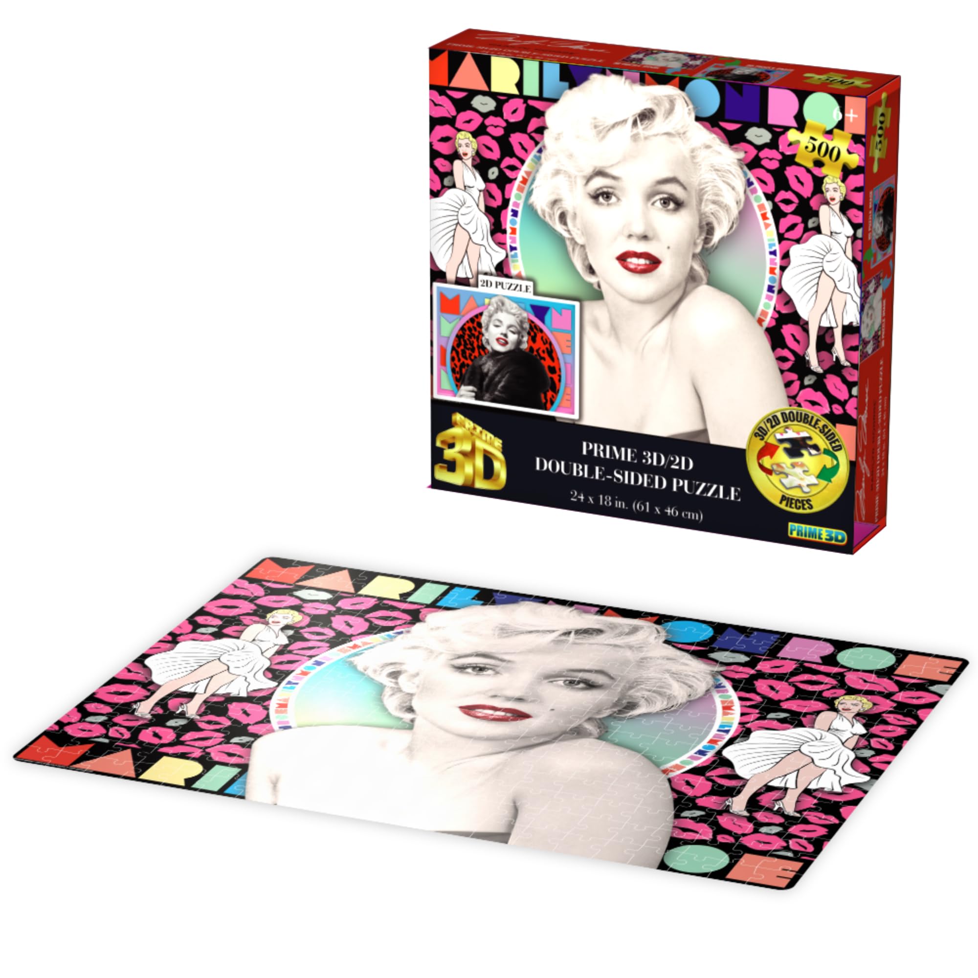 Amazon.com: Prime 3D | Marilyn Monroe | 500 Piece 3D/2D Double