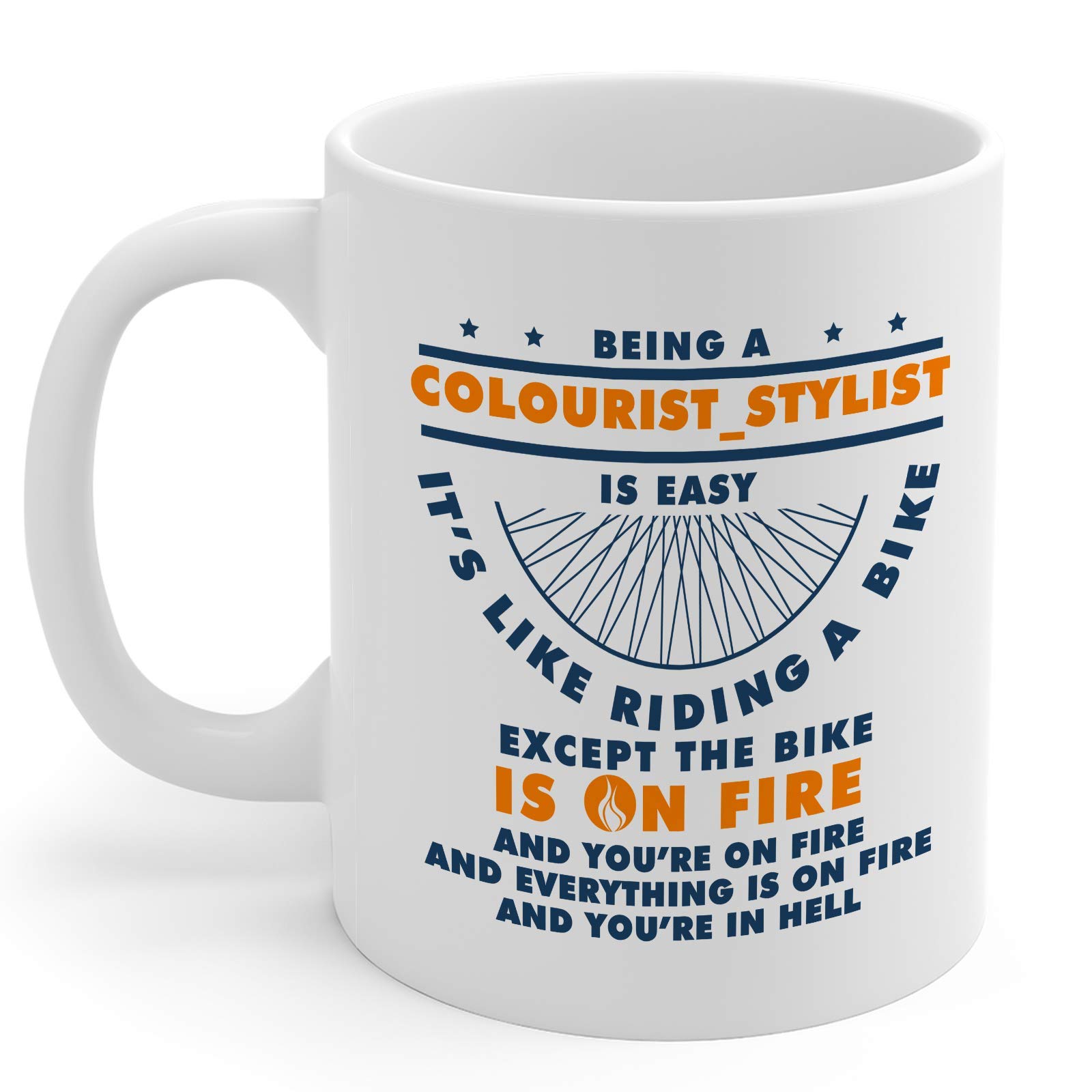 Colourist_Stylist Gifts 11oz White Ceramic Coffee Cup - Men and Women Colourist_Stylist Mug