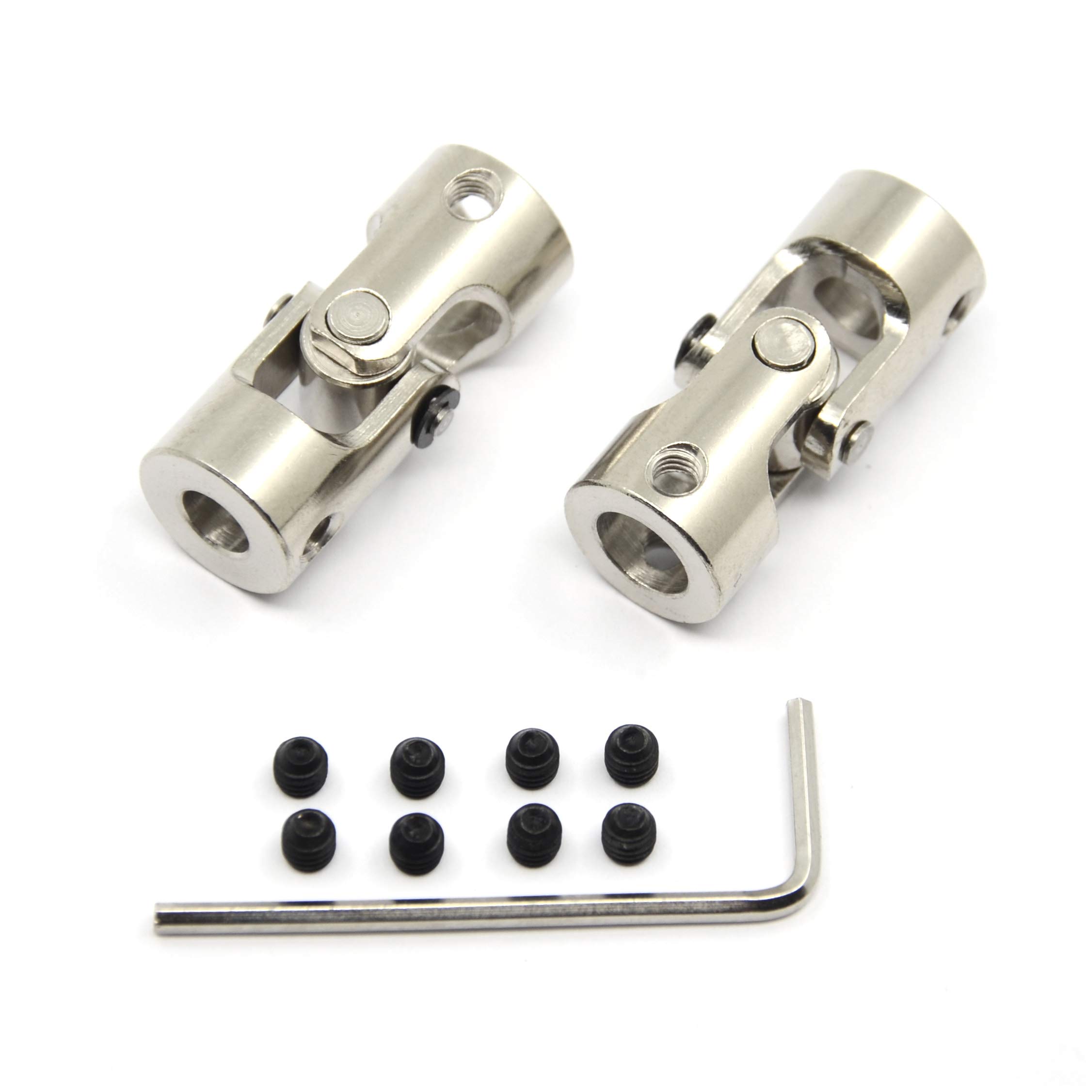 Befenybay 2 Pcs 6mm to 8mm Universal Joint Shaft Coupling with Screws for Motor