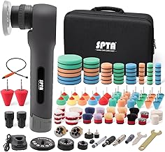 Pulidora Mini Inalámbrica, Pulidora Inalámbrica SPTA 12V para Pulido Detallado, Pulidora Inalámbrica para Coche, Pulidora de Cojín RO&DA con Mini Discos de Pulido y Discos de Lana para Pulir, Lijar, Limpiar