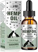 Thilife | Huile de Graines de Chanvre pour Chien et Chat | 5000 MG de Composants Actifs | Naturellement Riche en Oméga 3,6,9 | Vitamines A/B/D/E | pour Le Confort et la Vitalité de Vos Animaux