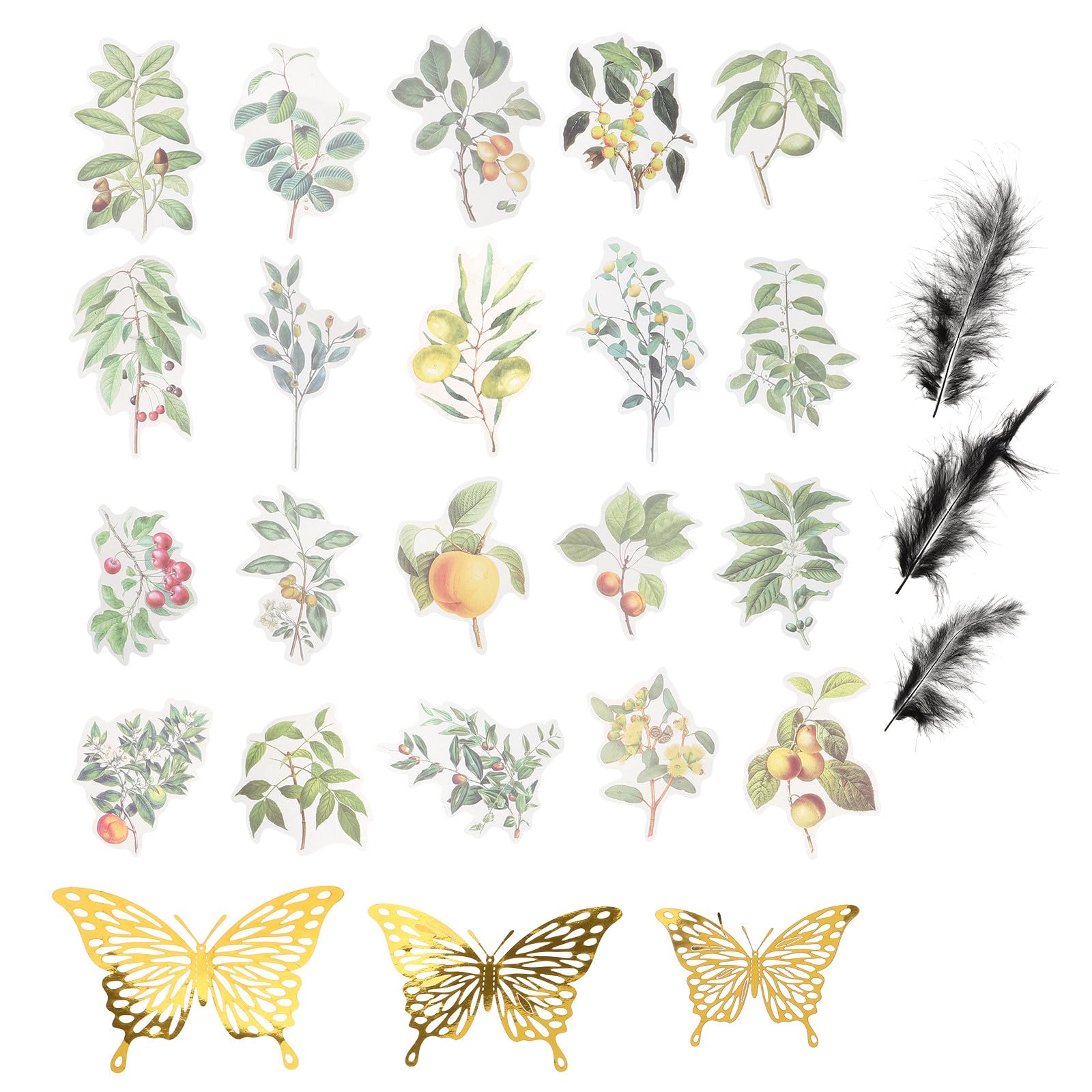 PERSELOSO DIY Cyanotype Paper Printing Set with 26pcs Plastic Leaves, Butterflies, and Plume Stencils, Sunprint Craft Materials for Arts and Crafts Projects in UK