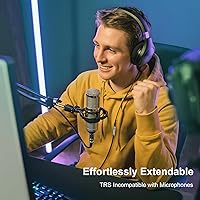 Vista 3 de J&D Cable de extensión de audio auxiliar de 0.138 in, carcasa de cobre chapado en oro, resistente, adaptador de audio estéreo TRS macho a hembra