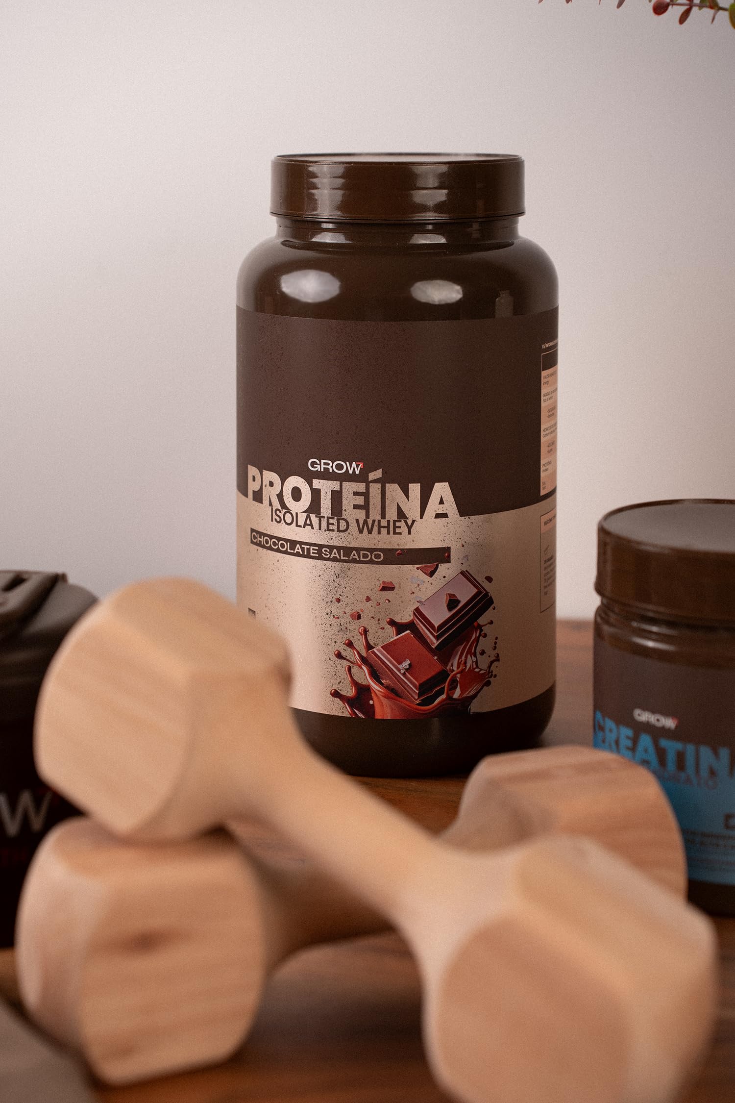 Grow Wellness - Proteina Aislada sabor Chocolate Salado | Ingredientes Premium | Envase de 1 Kg