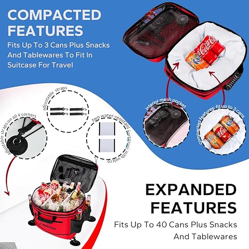 Miniatura 32 de Bolsa impermeable de PVC para cubierta de paddleboard, 40 latas Sup Deck Cooler Bag,Bolsa enfriadora para paddleboard,Bolsa térmica para lonchera