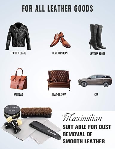 Miniatura 7 de MAXIMILIAN Kit de pulido de zapatos 7 piezas de cuero kit de brillo de zapatos Cuidado para el cuidado y limpieza de zapatos.