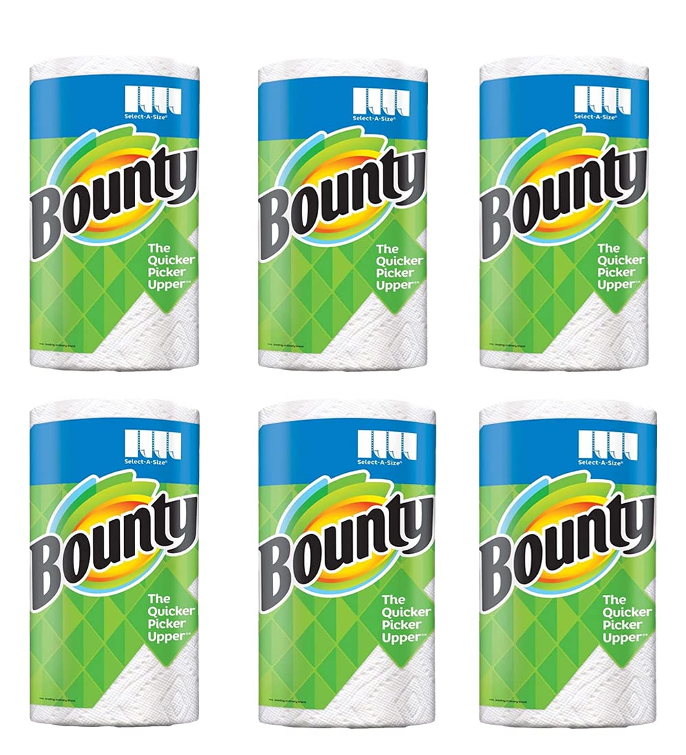 Bounty Plus Select-A-Size Paper Kitchen Towels, 91 sheets x 6 pack