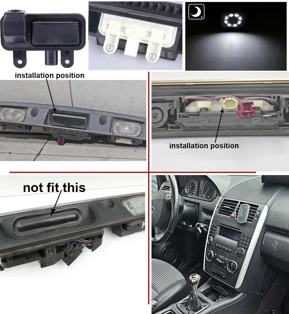 Urządzenie nawigacyjne GPS do samochodu, 7-calowy ekran dotykowy GPS + listwy uchwytu, kamera cofania do Mercedes, Benz klasy A, W169, A150, A60CDi, A170, A180CDi, A200/klasa B, W245, B150, B160CDi,
