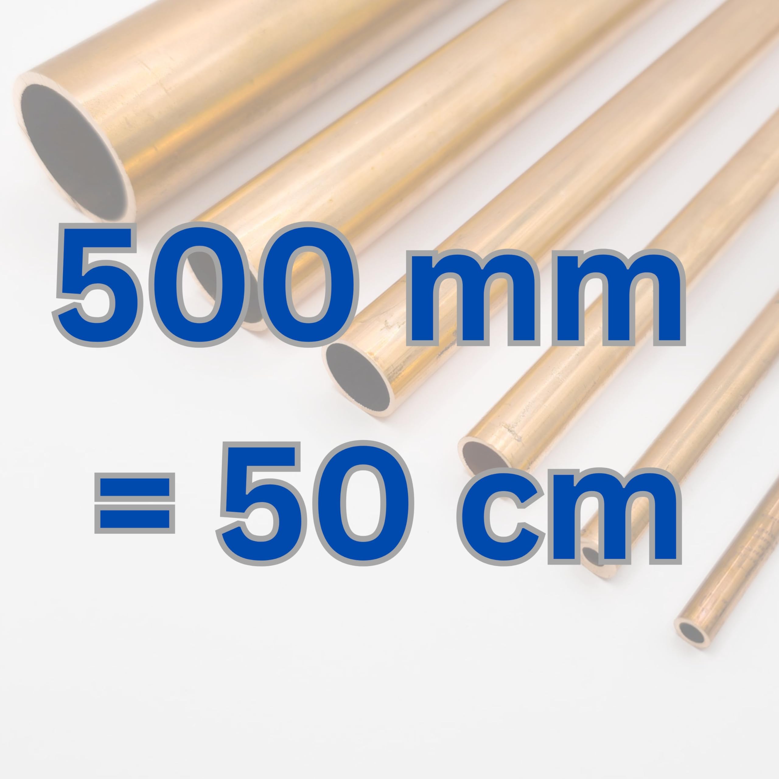 Kupfer Rohr Cu99,9 DHP Rundrohr Sanitärgeeignet Durchmesser 6-32mm, Stärken 1-2mm, Länge 50-2000mm Rundrohr Hohl Profil Stange Stab (500 mm = 50 cm, Außen-Ø x Wandstärke 6x1 mm)