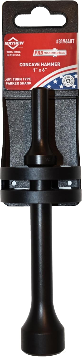 Mayhew Tools 32001 Pneumatic Hammer, 1" x 12", Black Oxide Finish