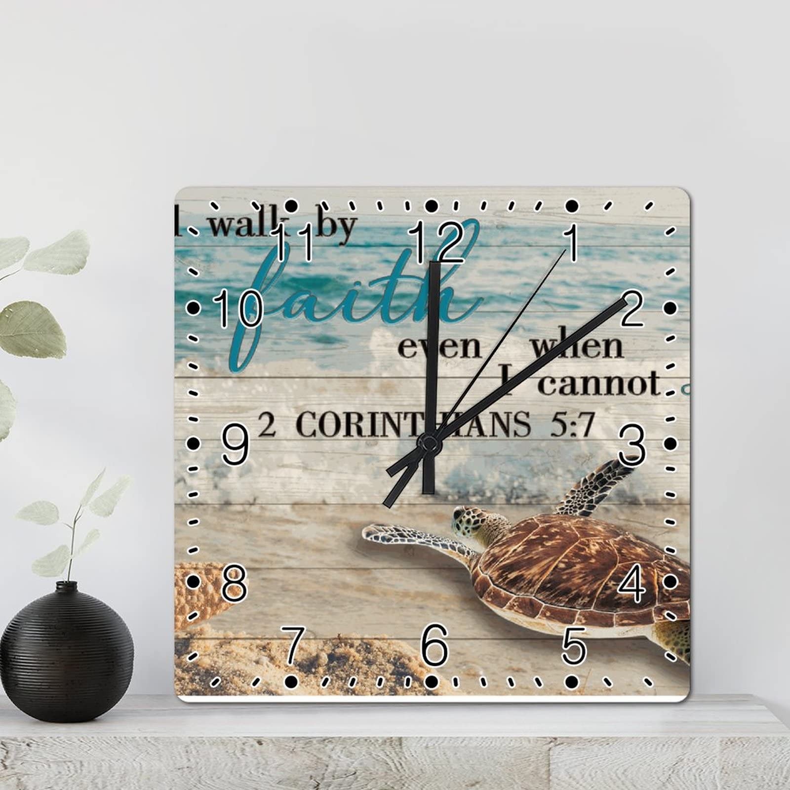 Horloge murale tortue de mer idée cadeau pendaison de crémaillère salon