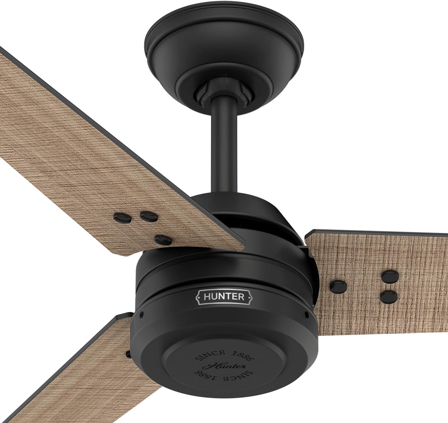 Hunter Fan 60 Inch Matte Black Indoor/Outdoor Ceiling fan for Porch, Living Room, Office, Kitchen (Renewed)