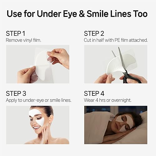 Miniatura 5 de Parches antiarrugas para la frente (12 unidades)  Hidrogel coreano con colágeno, ácido hialurónico y vitamina E  Cuidado nocturno para la frente y