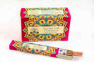 Namaste India Sandal with Cinnamon Agarbatti Perfume Incense Sticks 12 Boxes 15 GM Each