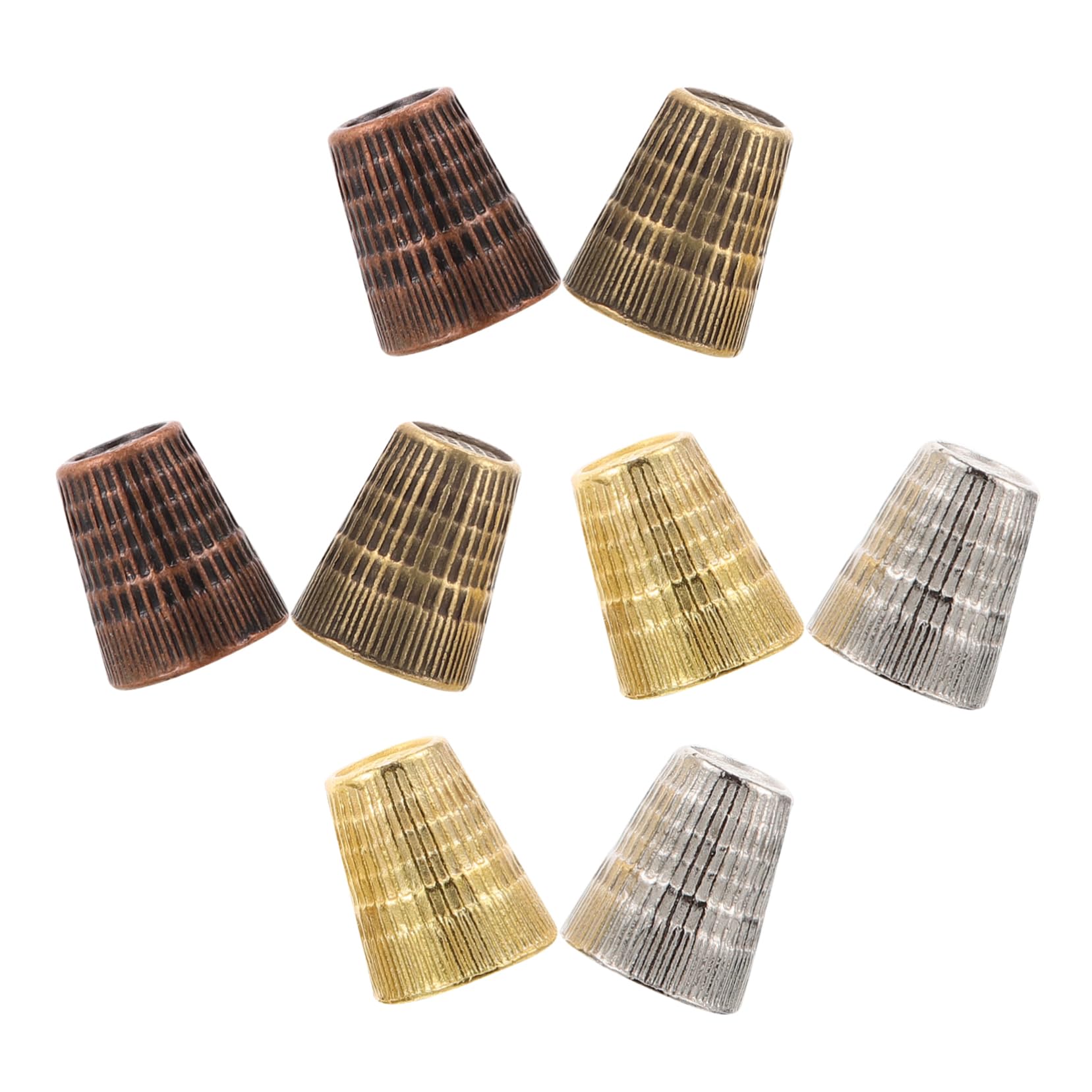 NUOBESTY 5 Set Strumenti per Cucire Ditale Fai da Te Ditale Trapuntato Protezioni per Le in Rame Ditale di Rame da Cucito Professionale Ditali in Rame Metallo 8 Pezzi * 5