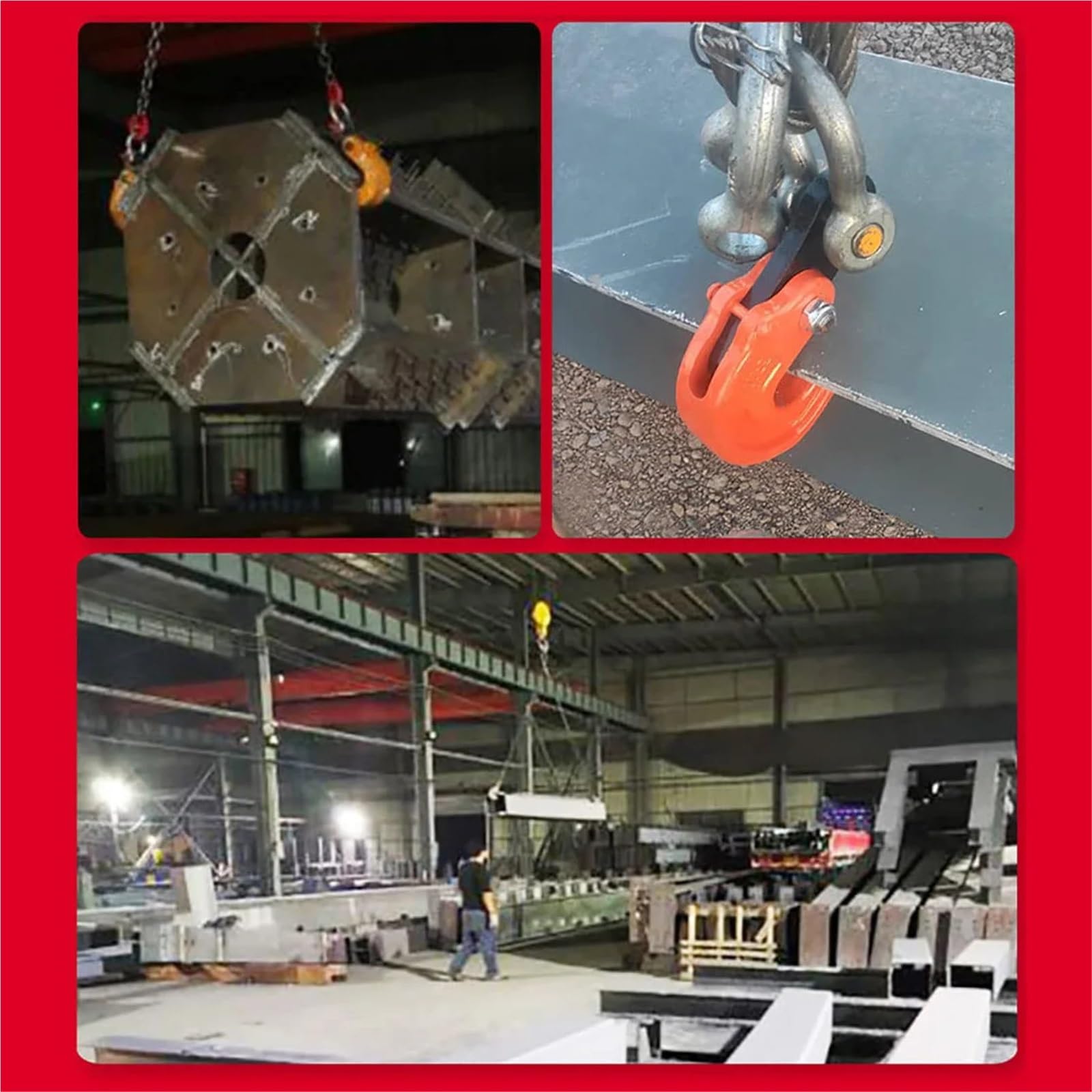 Eslingas de Cadena 8 T/1764 LB con Cadena de Acero al manganeso de Alta Resistencia de 1,5 m para grúa de elevación Industrial Cadenas Elevación
