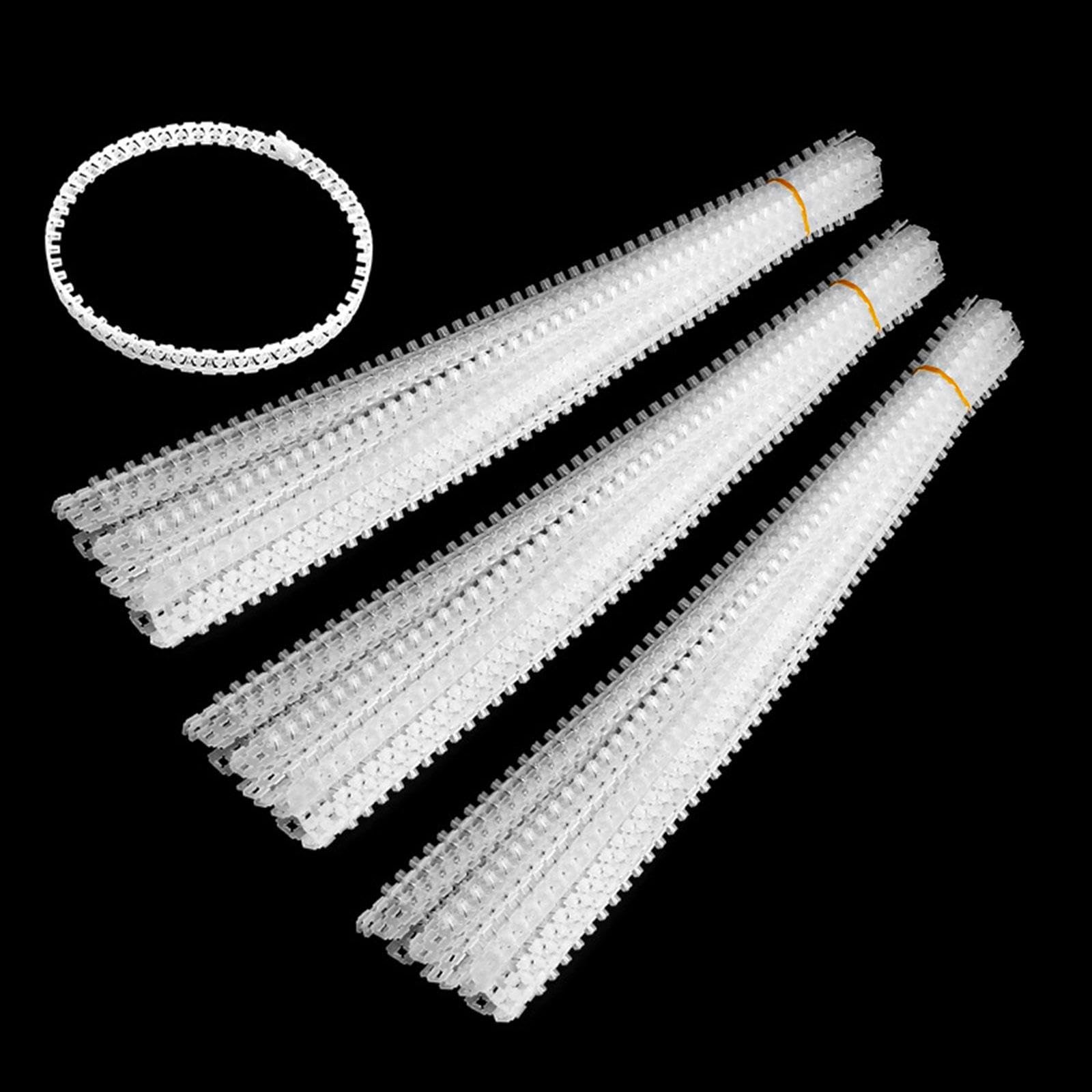 Gralara 20x Cintas de Cadena Vacías para Máquina de Atornillar – Adaptador de Alimentación Automática para Tornillos – Compatible con Paneles de Yeso, Madera y Techos，Blanco, 53 cm