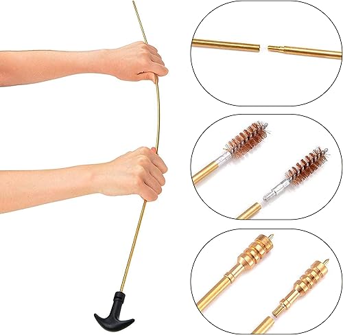 Miniatura 6 de Coadura Kit de limpieza universal de pistola de 0.354 in con estuche de transporte para armas, pistola, escopeta, pistola, pistola de aire,