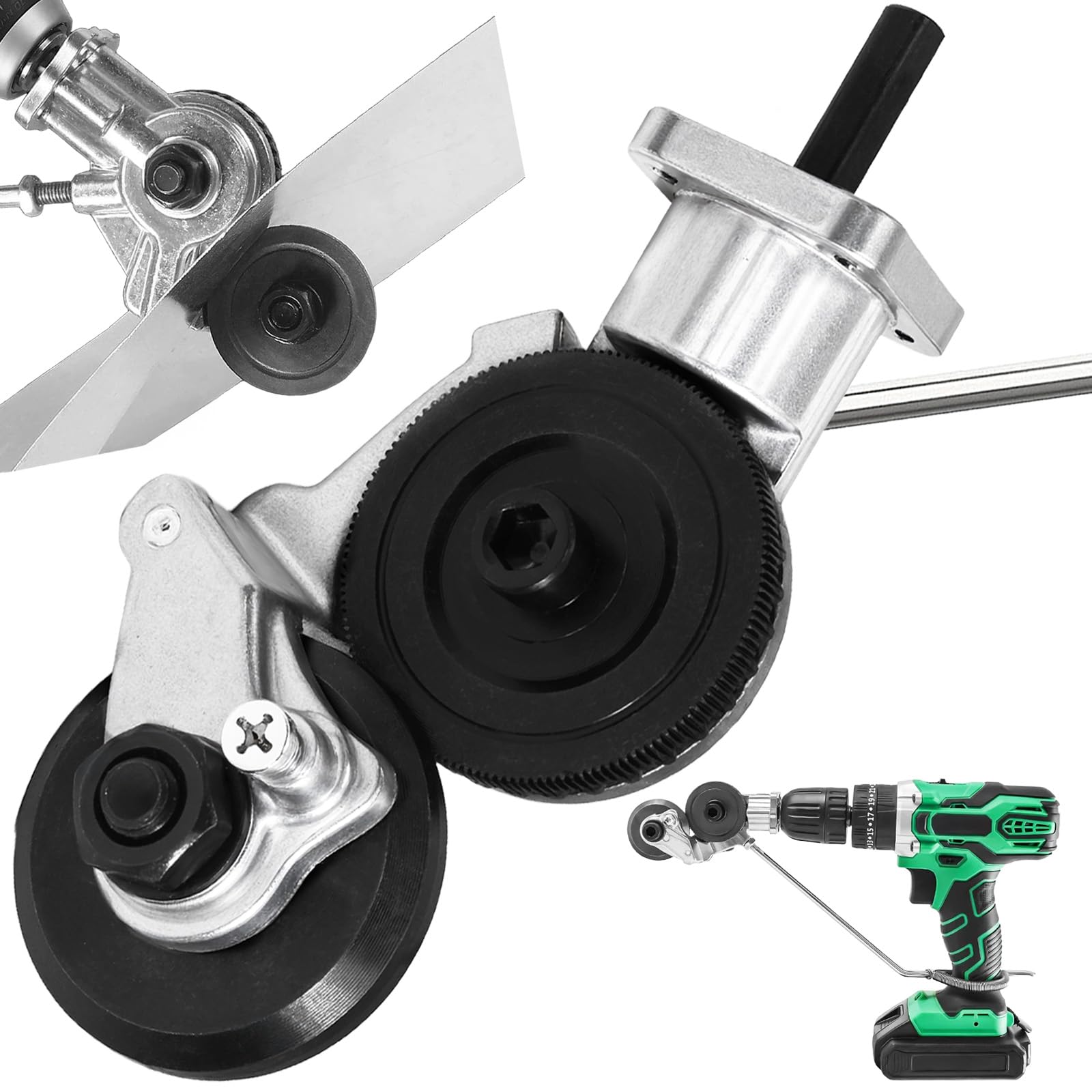 Herramienta de corte de chapa resistente - Adaptador profesional de corte de metal para aluminio, acero, cobre, hierro, chapa galvanizada - Accesorio de corte de metal duradero con acabado