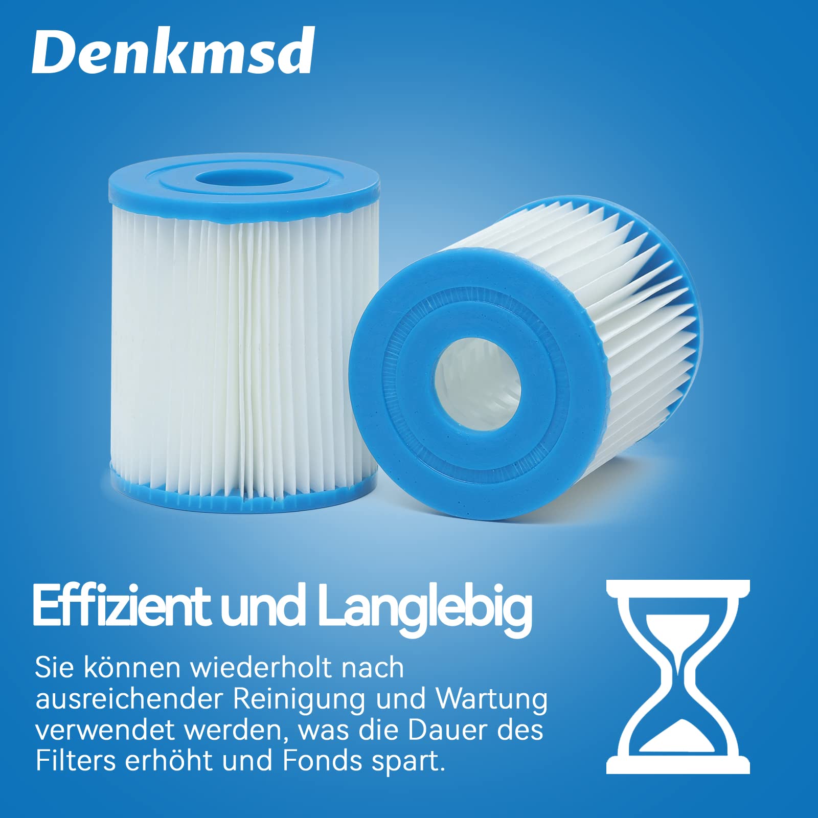 Cartucho de filtro tamaño I para Bestway 58093, cartuchos de filtro de repuesto tamaño I para Bestway, tipo I, filtro de piscina (8 unidades)